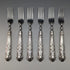 1973 British Vintage Sterling Silver Handle Steak Cutlery 6 Pair Set Boxed Harrison Brothers